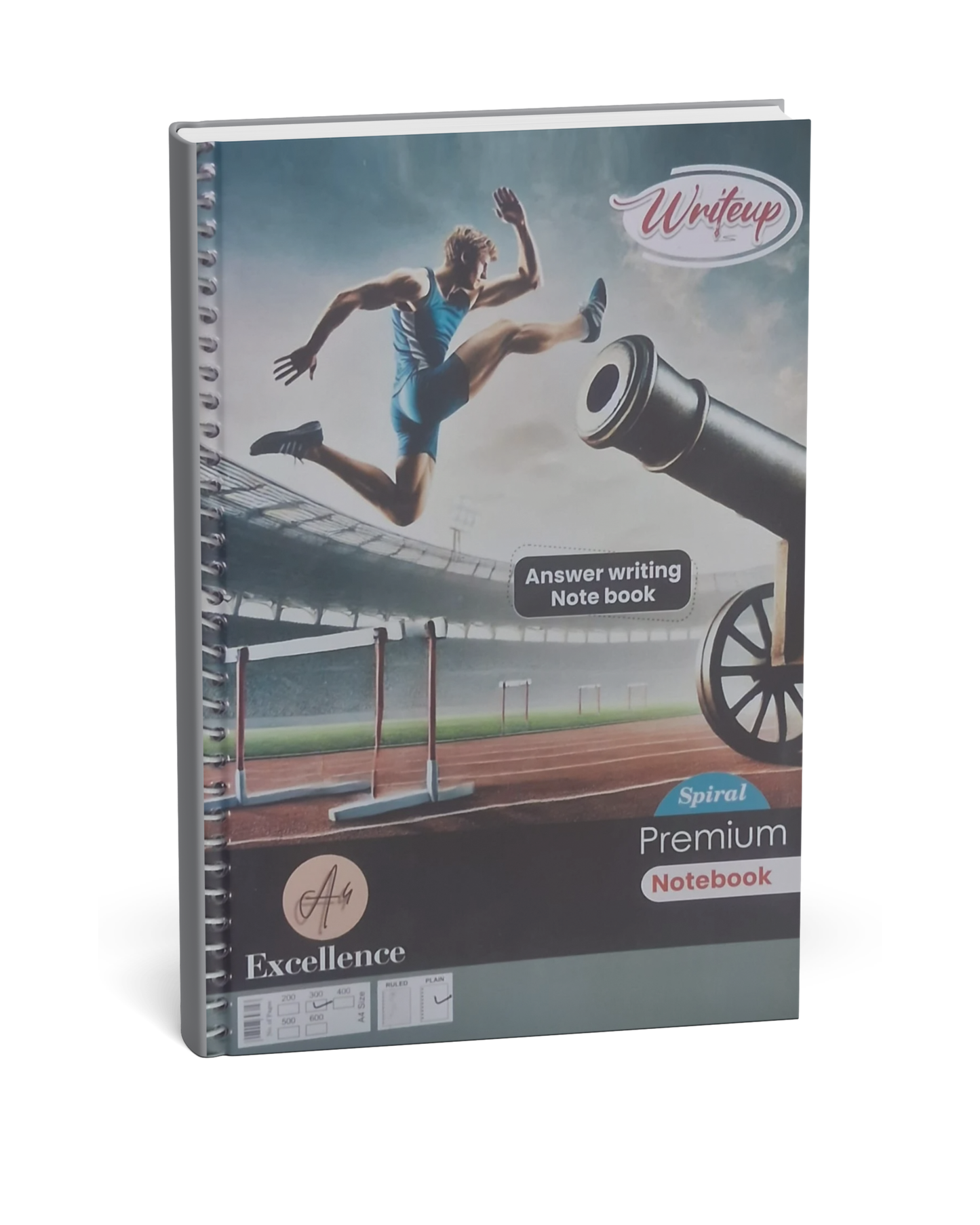 Gyan Spiral Premium Notebook (A4 Size, 300 Pages) Plain Unruled
