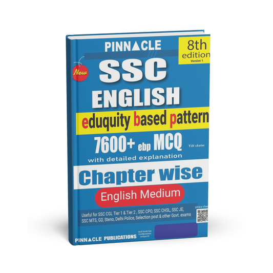 Pinnacle SSC English Eduquity Based Pattern (8th Edition) 7600+ ebp MCQ (English Medium)
