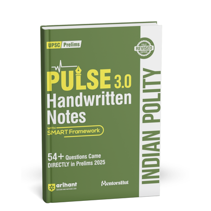 Arihant - PULSE 3.0 UPSC Prelims 2026 Handwritten Notes – Indian Polity | English Medium