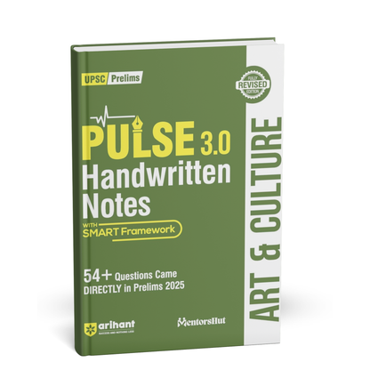 Arihant - PULSE 3.0 UPSC Prelims 2026 Handwritten Notes – Art & Culture | English Medium