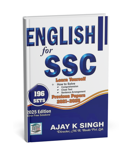 MB Books English for SSC by Ajay K. Singh | 196 Practice Sets (2025 Edition)