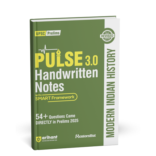 Arihant - PULSE 3.0 UPSC Prelims 2026 Handwritten Notes – Modern Indian History | English Medium