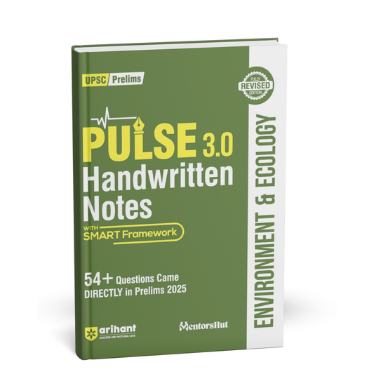 Arihant - PULSE 3.0 UPSC Prelims 2026 Handwritten Notes – Environment & Ecology | English Medium