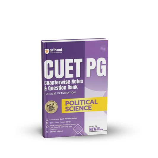 Arihant CUET PG 2026 Political Science | Chapterwise Notes & Question Bank | English Medium
