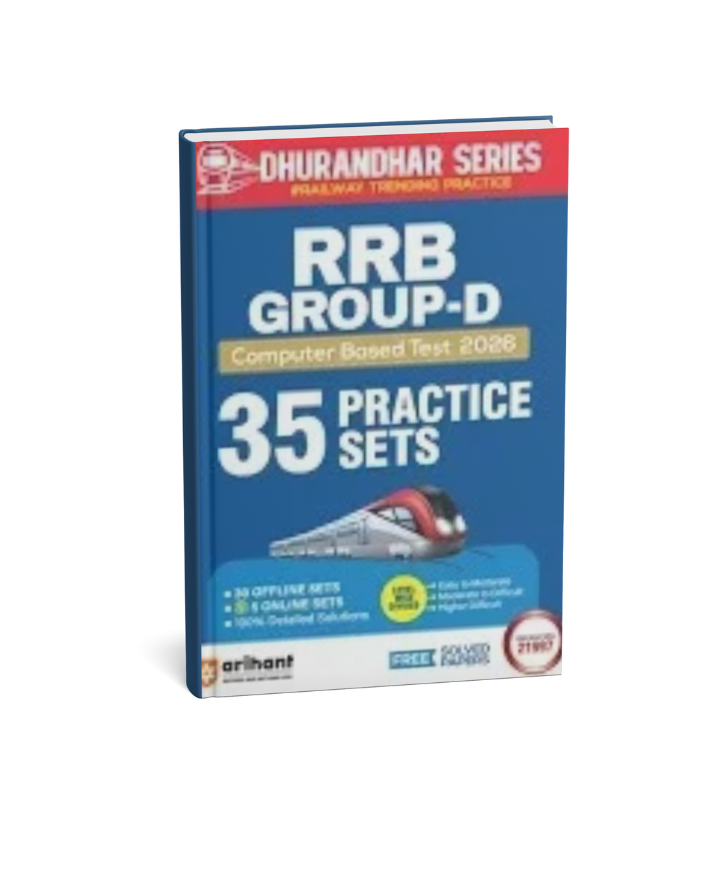 Arihant RRB Group D CBT 2026 – 35 Practice Sets (30 Offline + 5 Online) [English Medium]