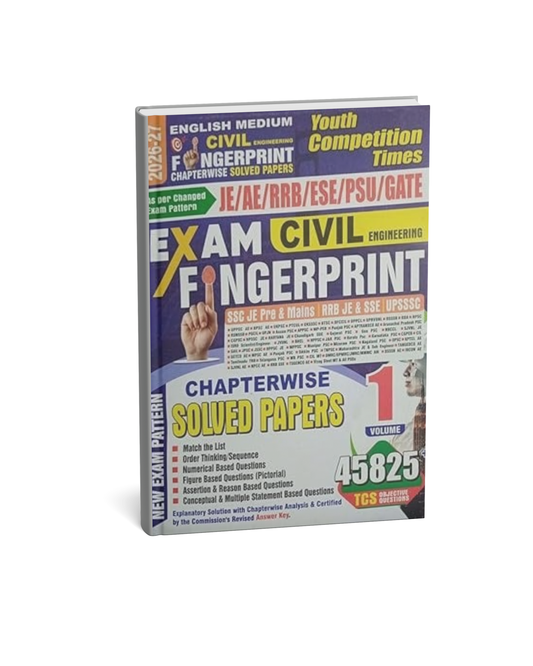Youth – Civil Engineering Exam Fingerprint 2025–2026 (Volume-1) 45825+TCS Objective Questions (English Medium)