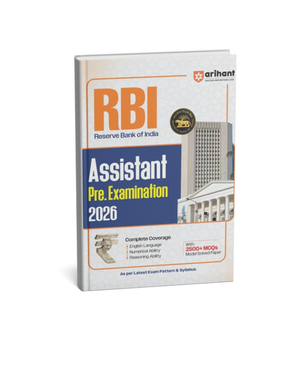 Arihant RBI Assistant Prelims 2026 | Complete Coverage of English, Quant & Reasoning | 2500+ MCQs with Model Solved Paper(English)