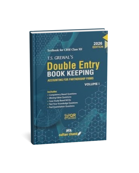 T.S. Grewal Textbook- Double Entry Book-Keeping (vol 1)class 12th By Sultan Chand |2026|(English Medium)