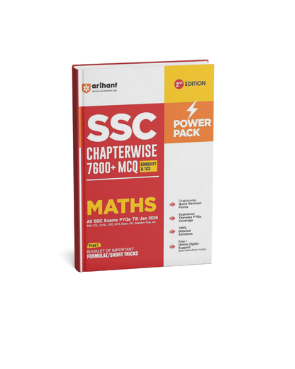Arihant SSC Mathematics Power Pack Chapterwise 7600+ MCQ 2nd Edition (English Medium)