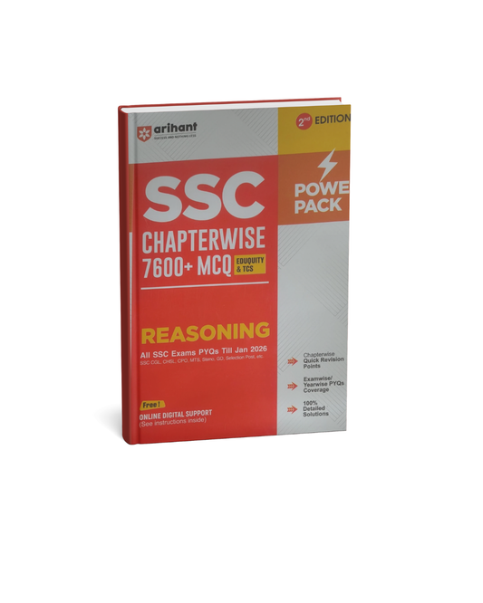 Arihant SSC Reasoning Power Pack Chapterwise 7600+ MCQ 2nd Edition (English Medium)