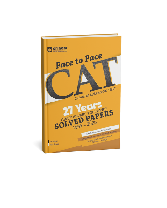 Arihant Face to Face CAT 27 Years PYQ Book  | CAT 2026 (English Medium)
