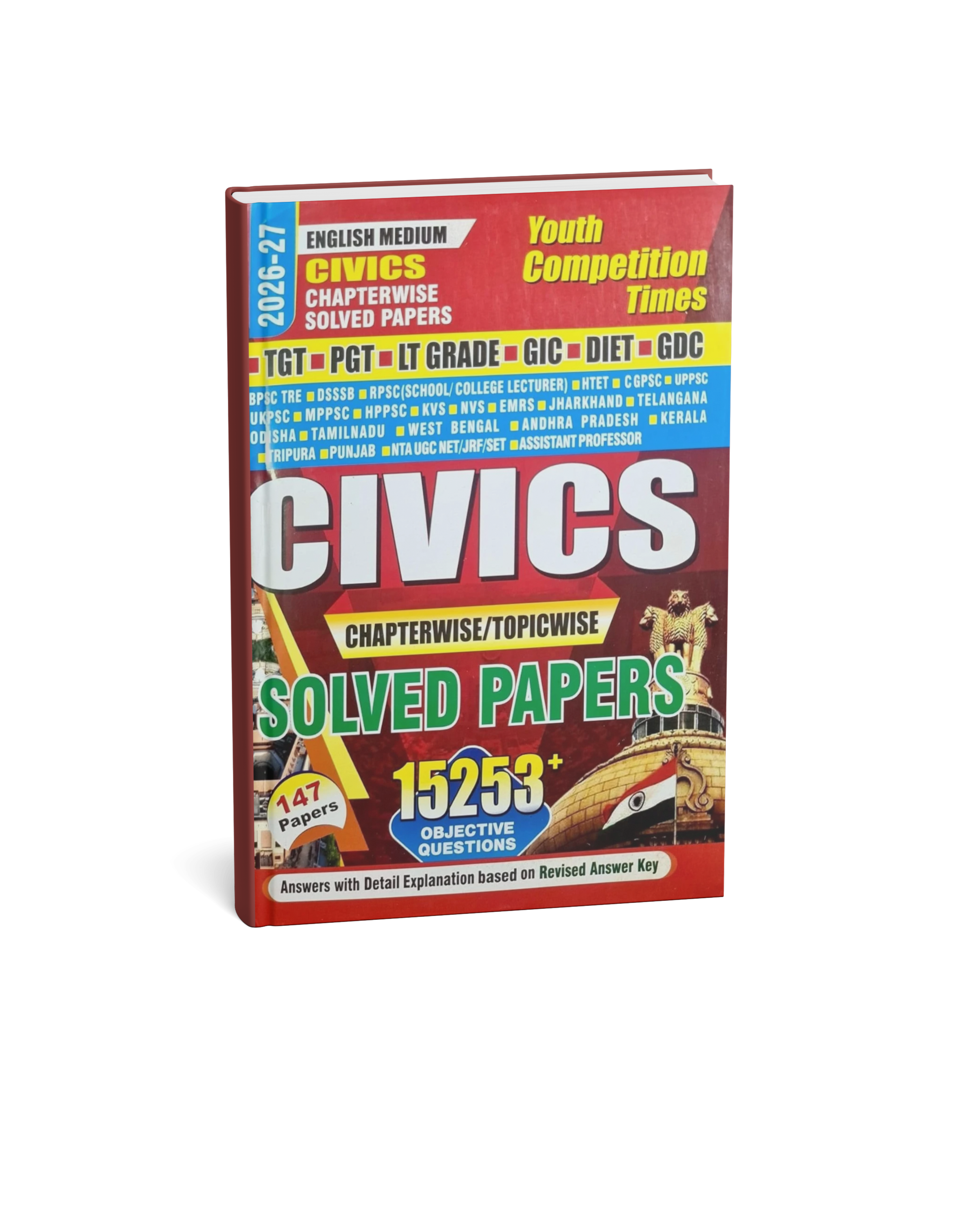 Youth TGT PGT Civics Chapterwise Solved Papers 15253+ Objective Questions (2026–27 Edition) | English Medium | 147 Papers