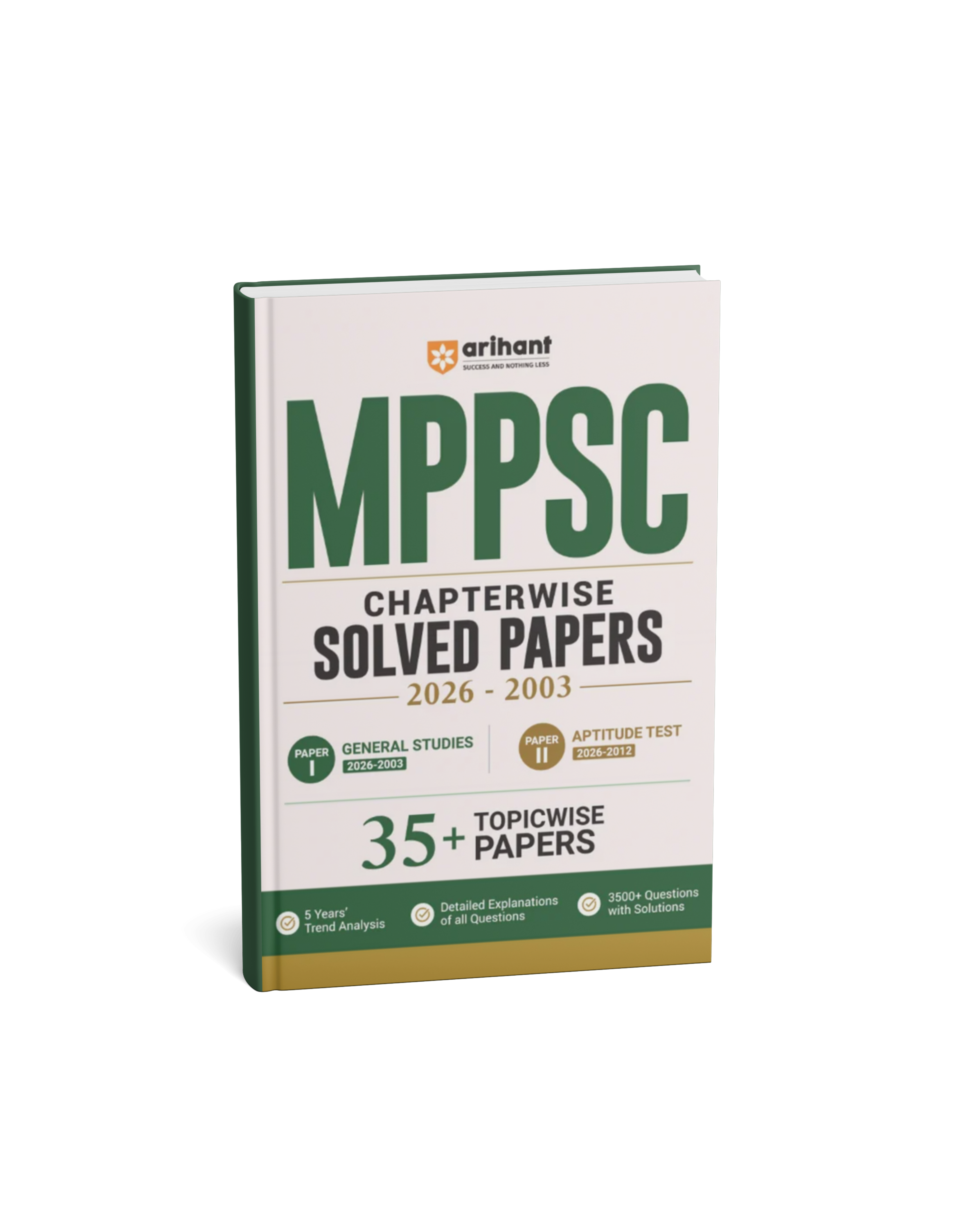 Arihant MPPSC Pre Exam General Studies & Aptitude Test (Paper I & II) Solved Papers 2003–2026 (English Medium)