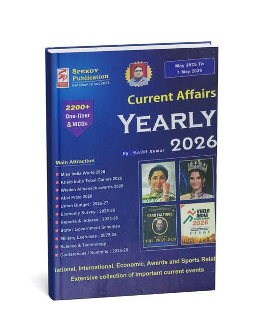 Speedy - Current Affairs Yearly may  2025 to 1 may 2026 (English Medium)