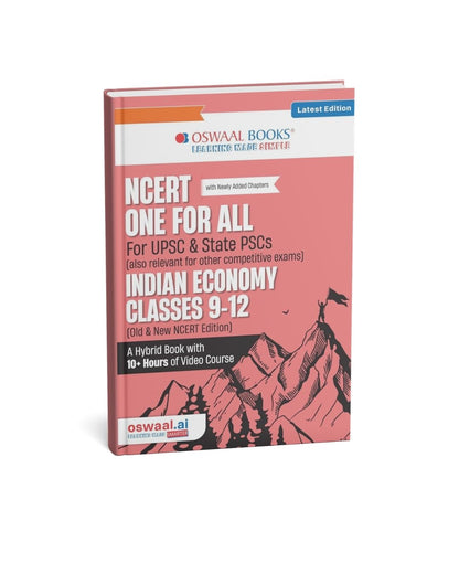 Oswaal NCERT One For All Indian Economy for UPSC & State PSCs | Classes 9–12 (Old & New NCERT Edition) | Latest 2025 Edition