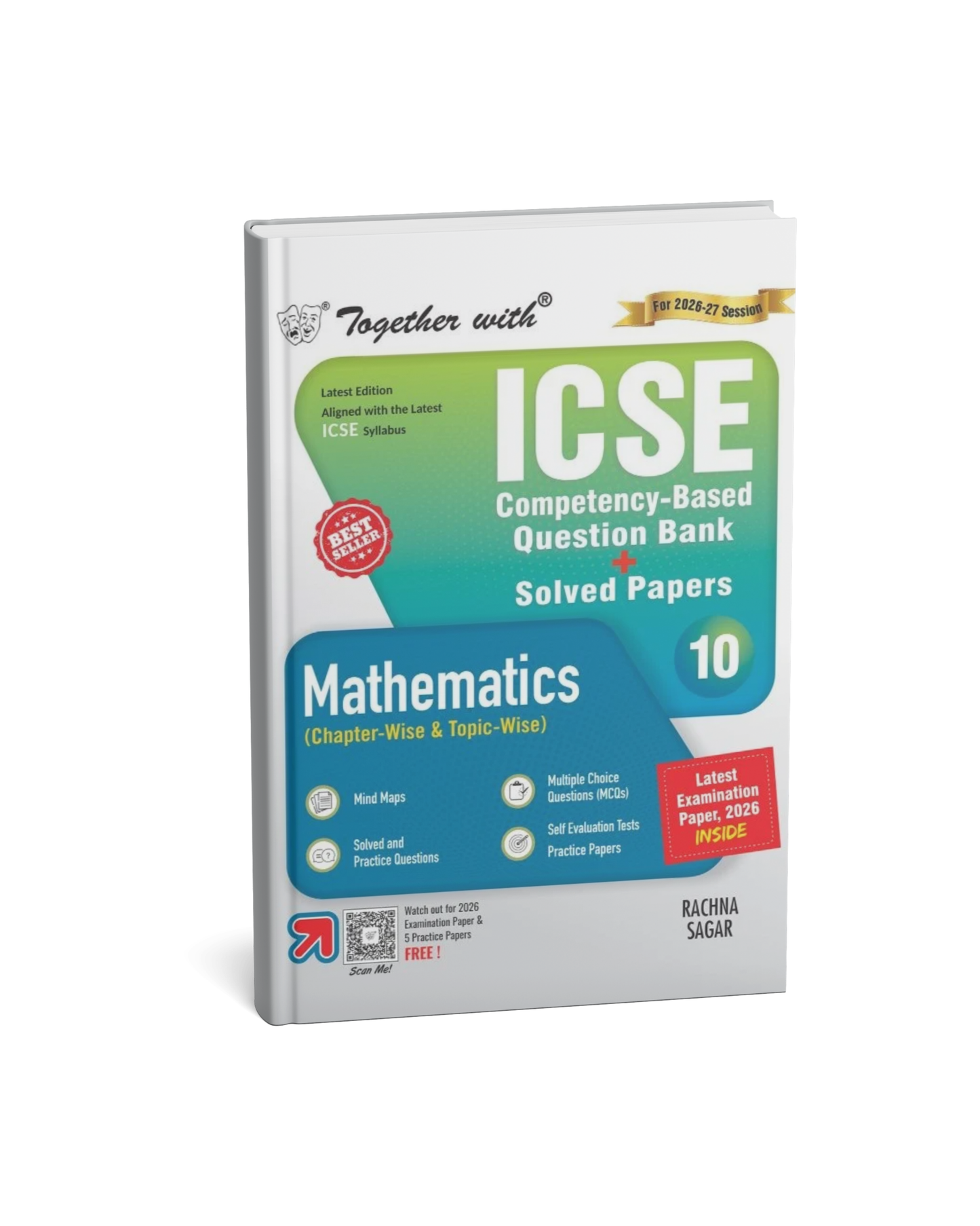 Together with ICSE Solved Papers Mathematics Class 10 for 2027 Edition Rachna Sagar (English Medium)