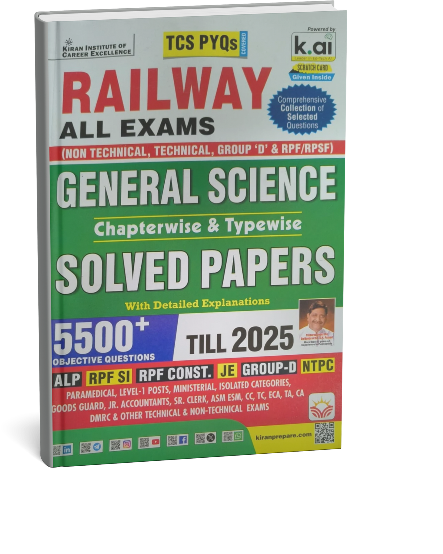 Kiran Railway All Exam GS Solved Papers 5500+ [English Medium]