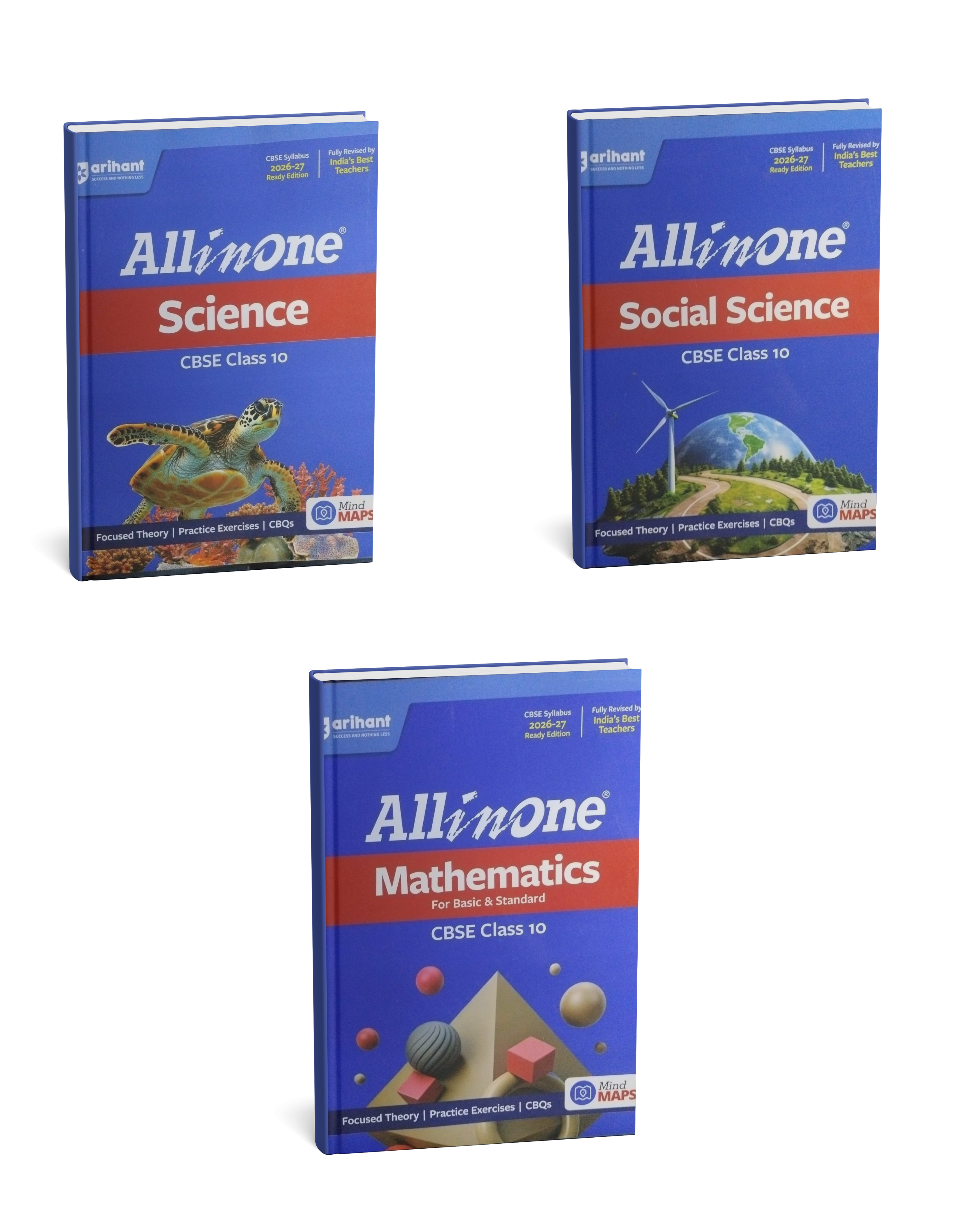 Arihant All in One Class 10 Combo Set 2026–27 (Maths, Science & Social Science) English Medium New Syllabus
