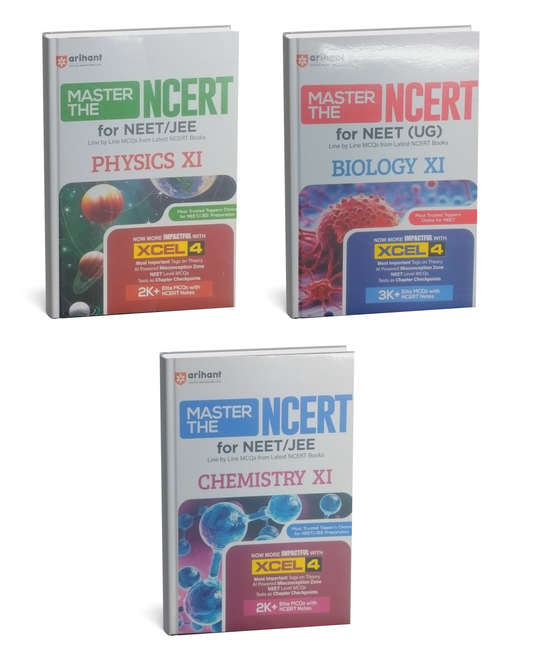 Arihant Master the NCERT Class 11th for NEET (UG)/JEE Combo Set of 3 Books – Biology, Chemistry & Physics New S
