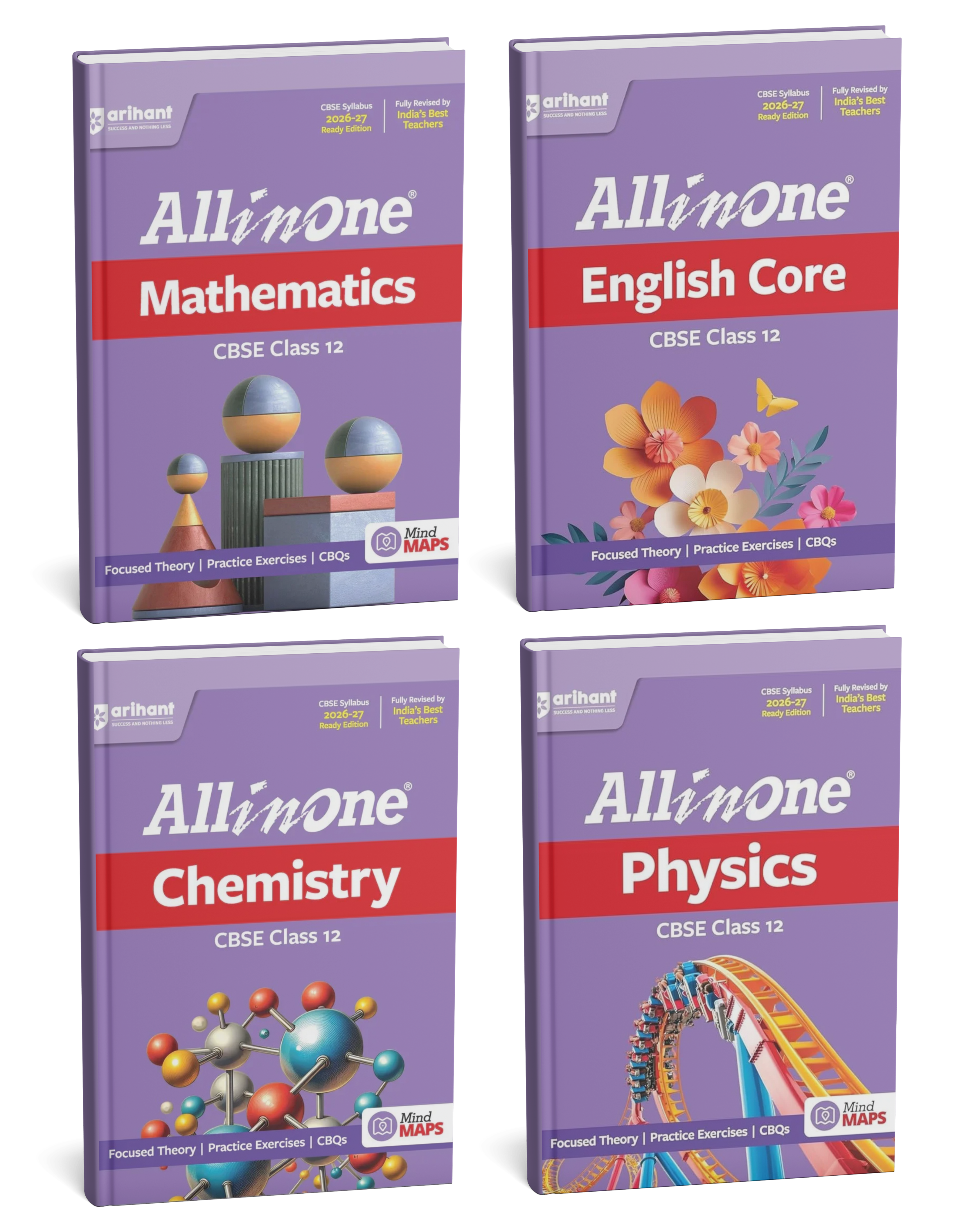 Arihant All-in-One Class 12 Combo (PCM + English) – CBSE 2026-2027 | Set of 4 Books