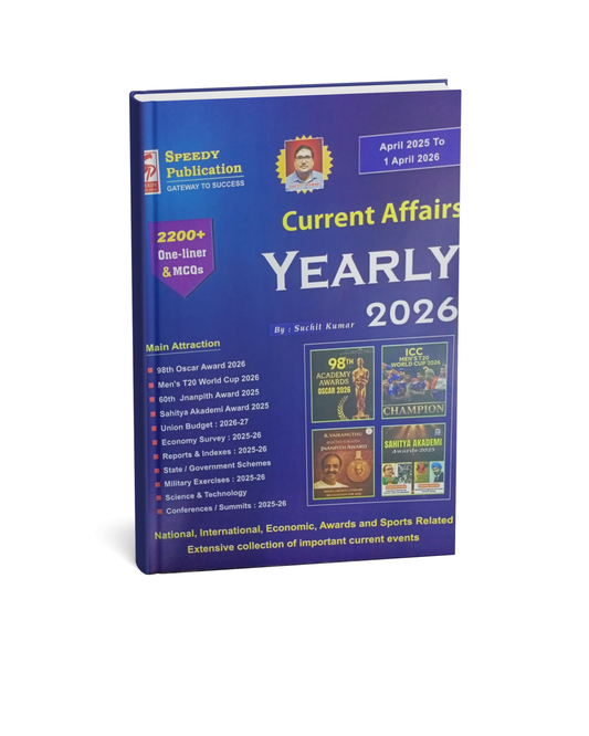 Speedy - Current Affairs Yearly April  2025 to 1 April 2026 (English Medium)