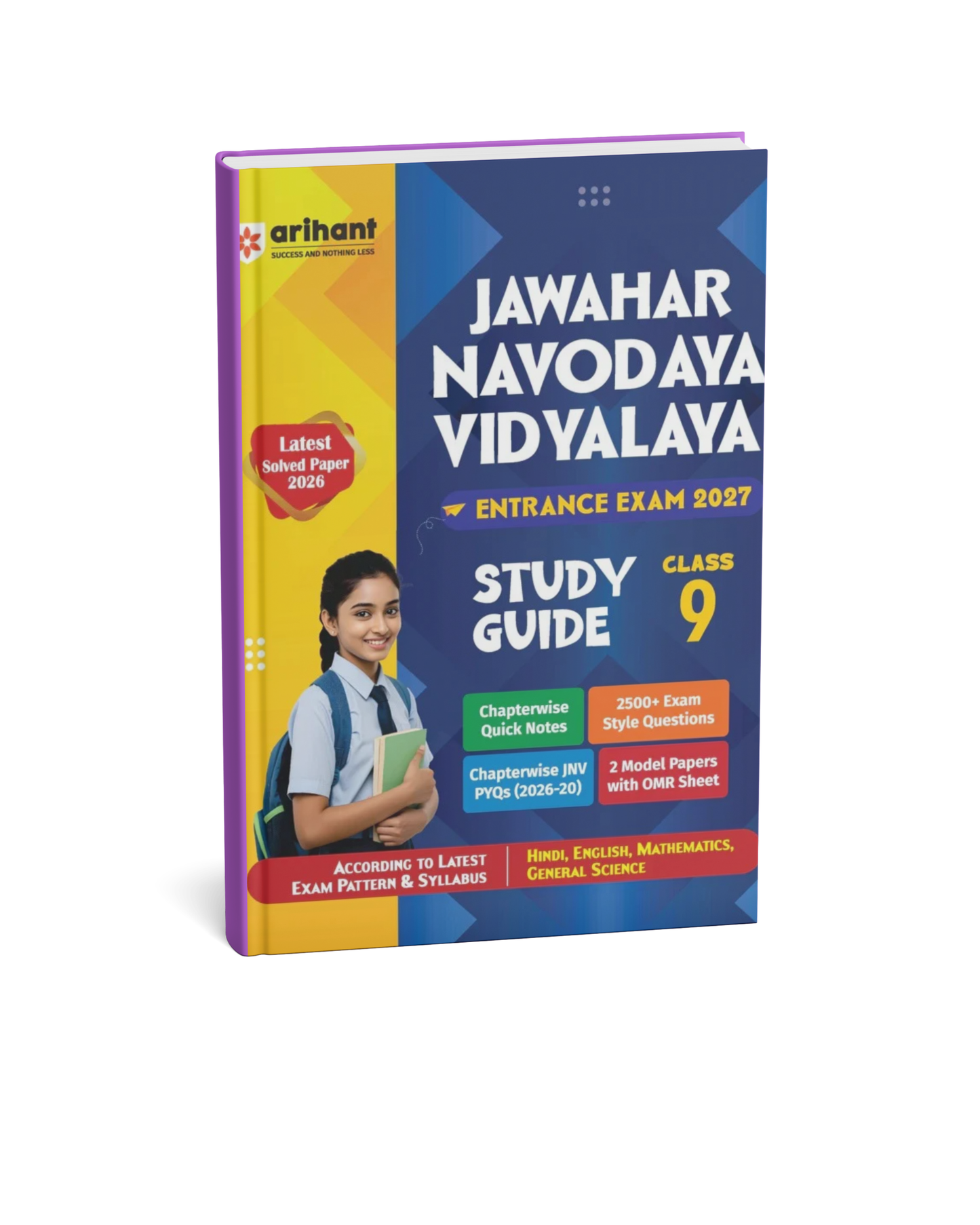 Arihant Jawahar Navodaya Vidyalaya Class 9 Entrance Exam 2027 | PYQs 2000–2026, Model Test Papers with OMR & Solved Paper 2026 | English Medium