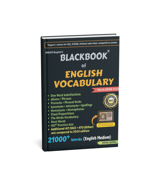 Gupta & Gupta Blackbook of English Vocabulary 2026 Edition | English–Hindi Bilingual | By Nikhil Gupta | Complete Vocabulary Builder for Competitive Exams