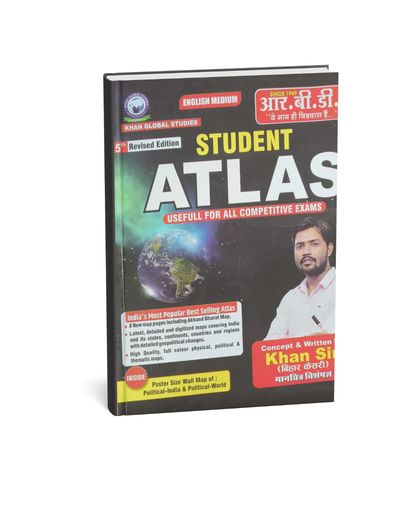 RBD Student Atlas (Hindi Medium) 5th Revised Edition 2026 -By Khan Sir