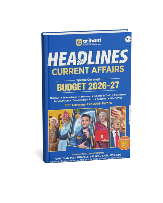 ARIHANT Headlines Current Affairs 2026 – Budget 2026‑27 (English Medium) – Annual Current Affairs & Budget Guide