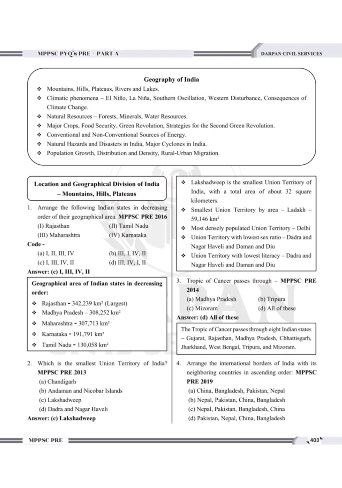 MPPSC Mains MPPSC PYQ’s Pre + Part A By Darpan Publication(English Medium)