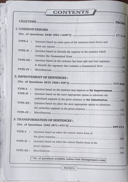 SSC English Language Chapterwise Solved Papers By Kiran Prakashan