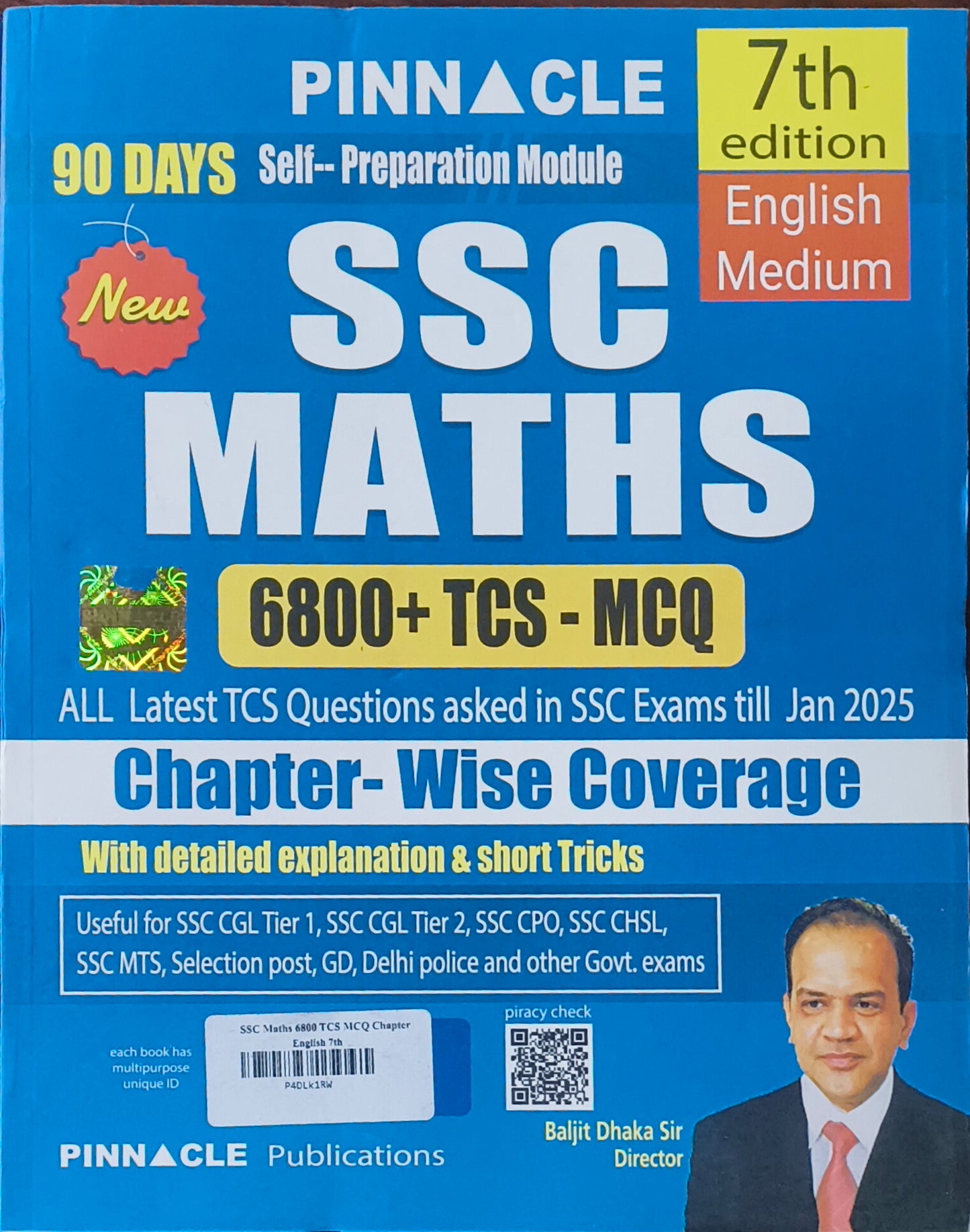 SSC Mathematics Chapterwise Solved Papers (English Medium) By Pinnacle Publications