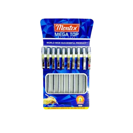Montex Mega Top Ball Pen – 10 Piece Pack (Green Ink)
