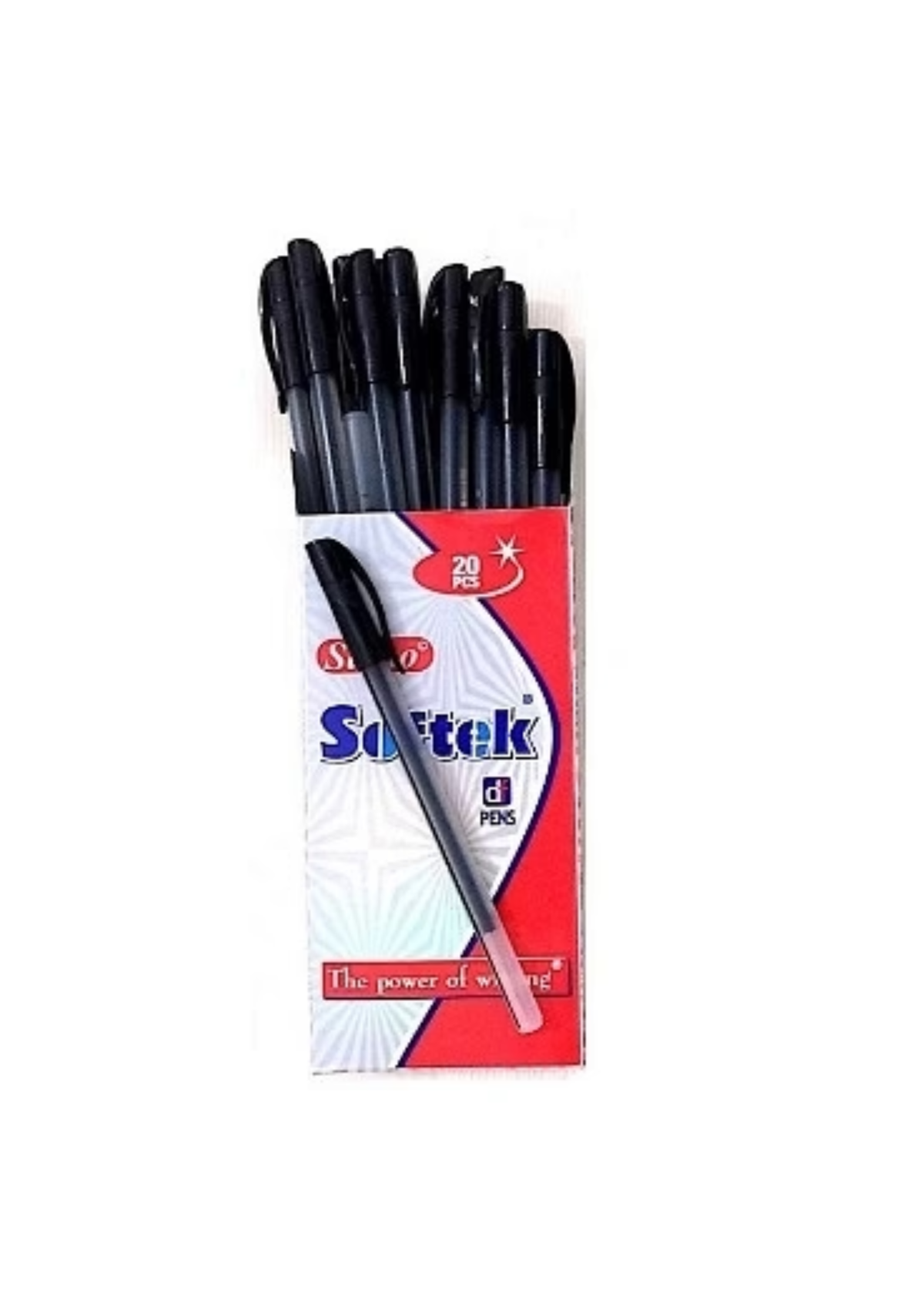 Saino Softek DF Pens Black – Smooth Ball Pens (Pack of 20)