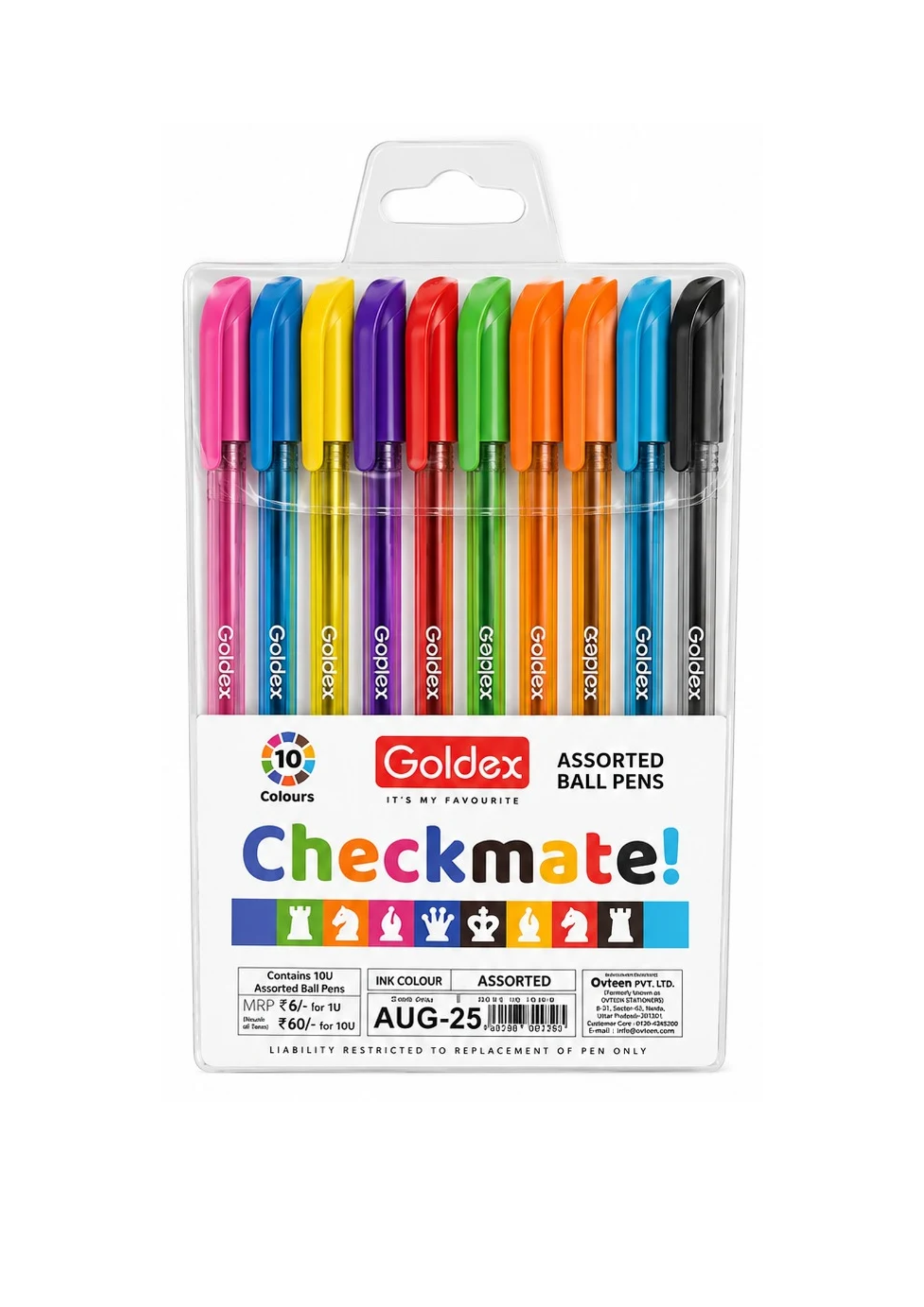 Goldex Checkmate 10 Colours – Bright & Smooth Colour Set