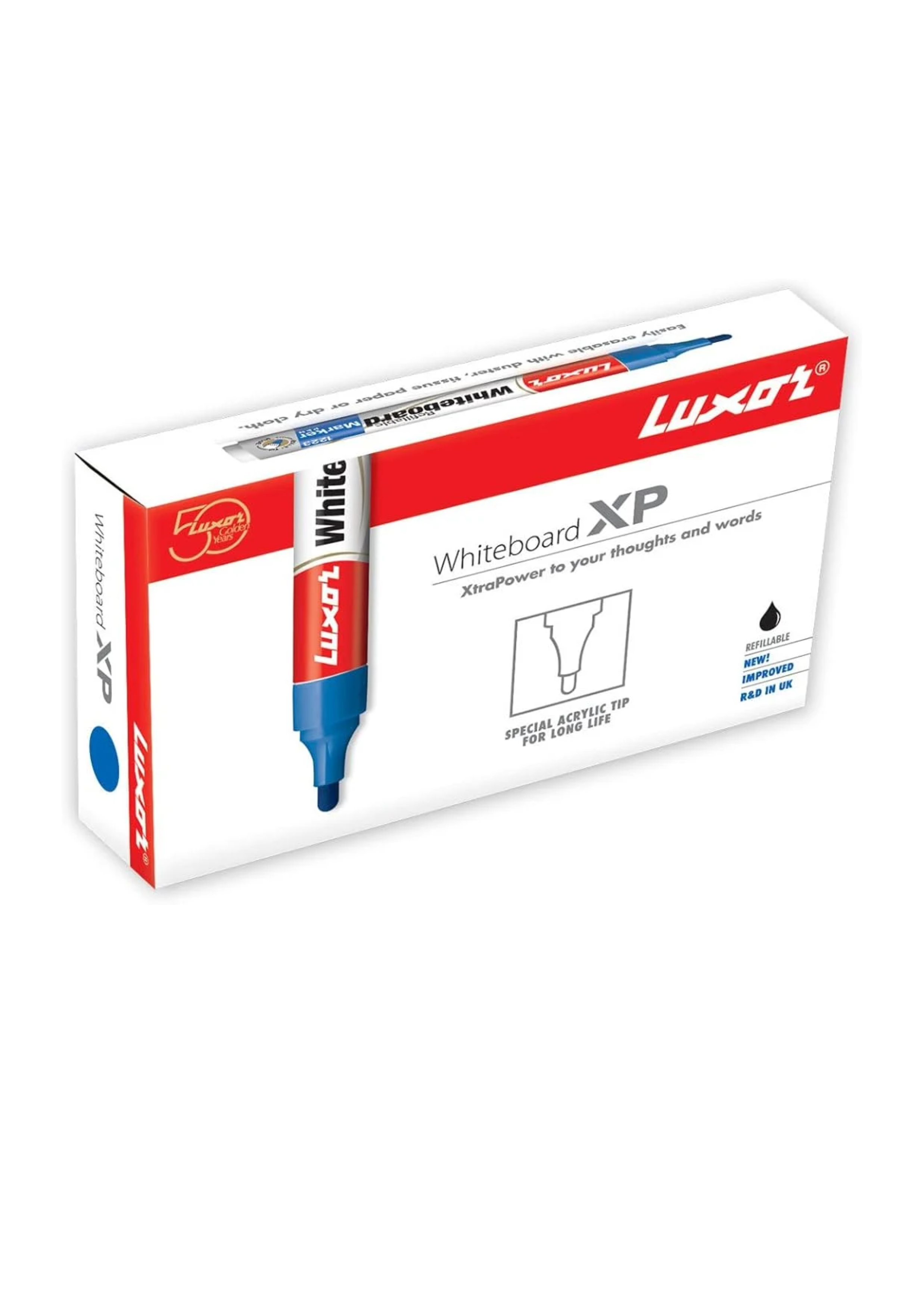 Luxor Whiteboard Marker 10 Unit Blue | Smooth & Clear Writing Marker