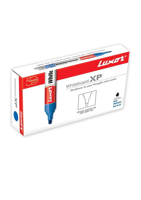 Luxor Whiteboard Marker 10 Unit Blue | Smooth & Clear Writing Marker