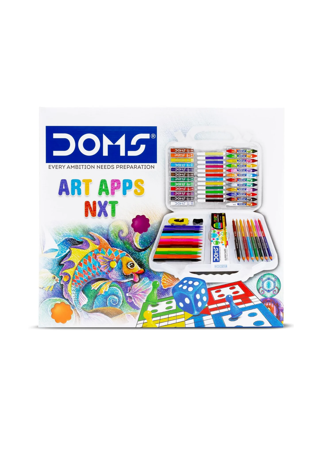 Doms Art Apps Nxt Kit With Plastic Carry Case (Combination of 9)