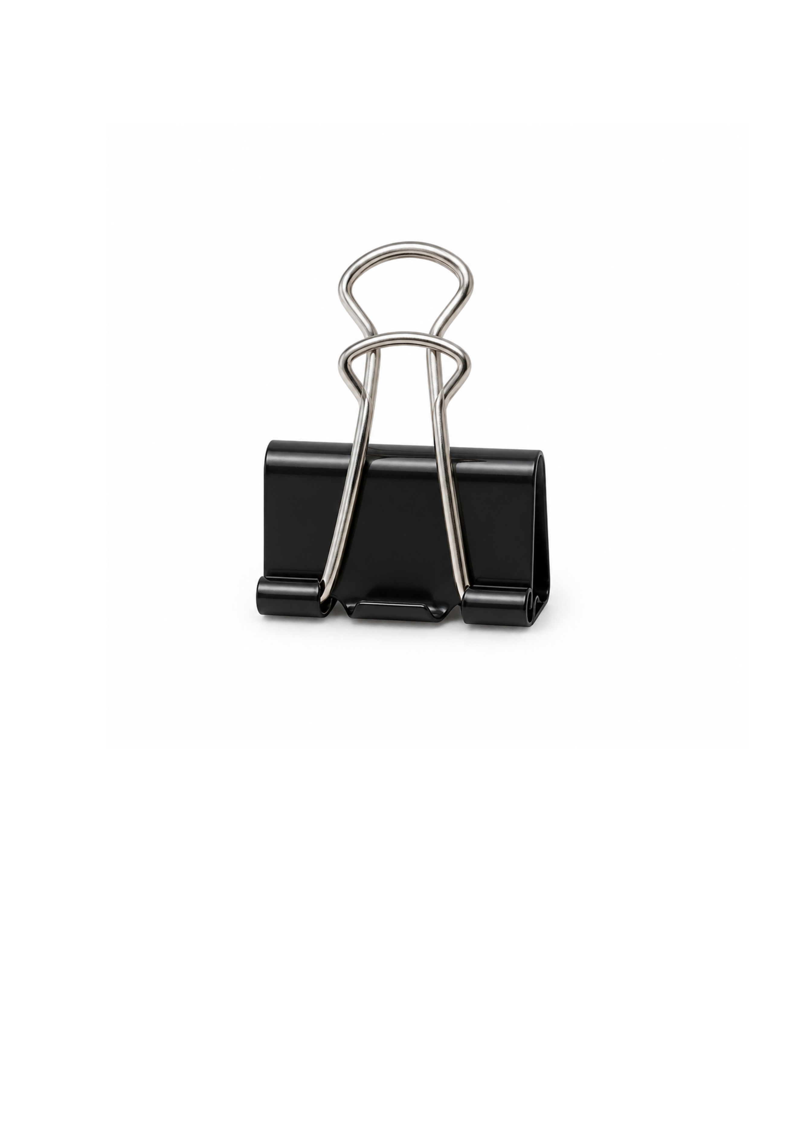Black Metal Binder Clips Medium Paper Clamp for Office, School & Home Use