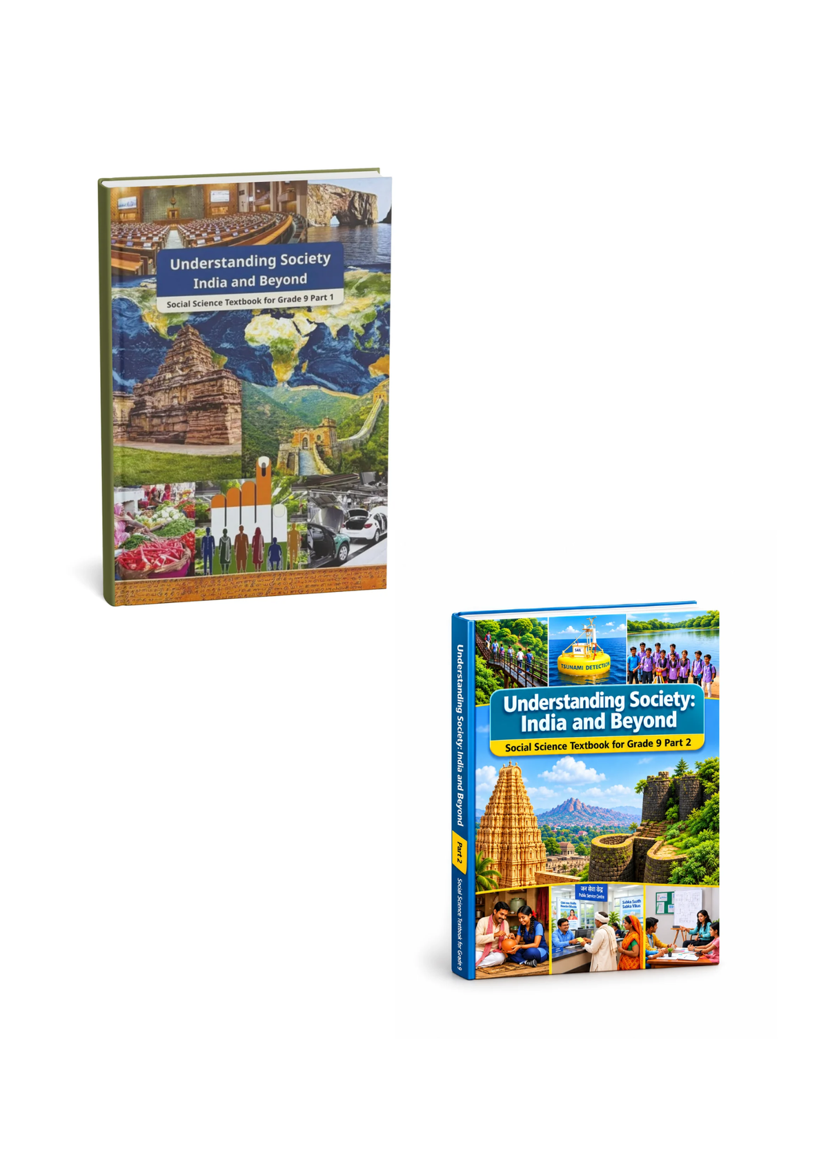 NCERT Understanding Society India and Beyond Social Science Textbook for Grade 9 Part 1 & Part 2 Combo Set (English Medium)