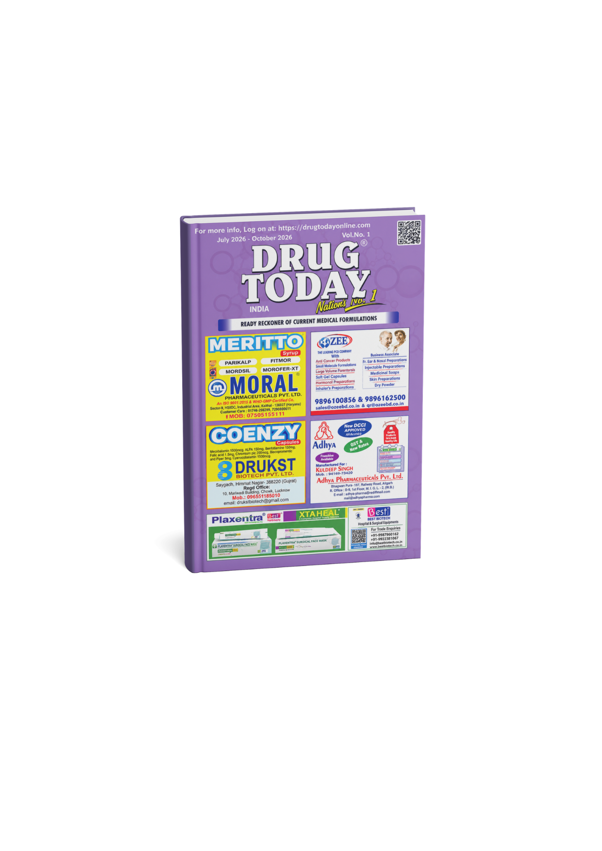 Drug Today India July 2026–October 2026 Vol. No. 1 Ready Reckoner of Current Medical Formulations (English Medium)