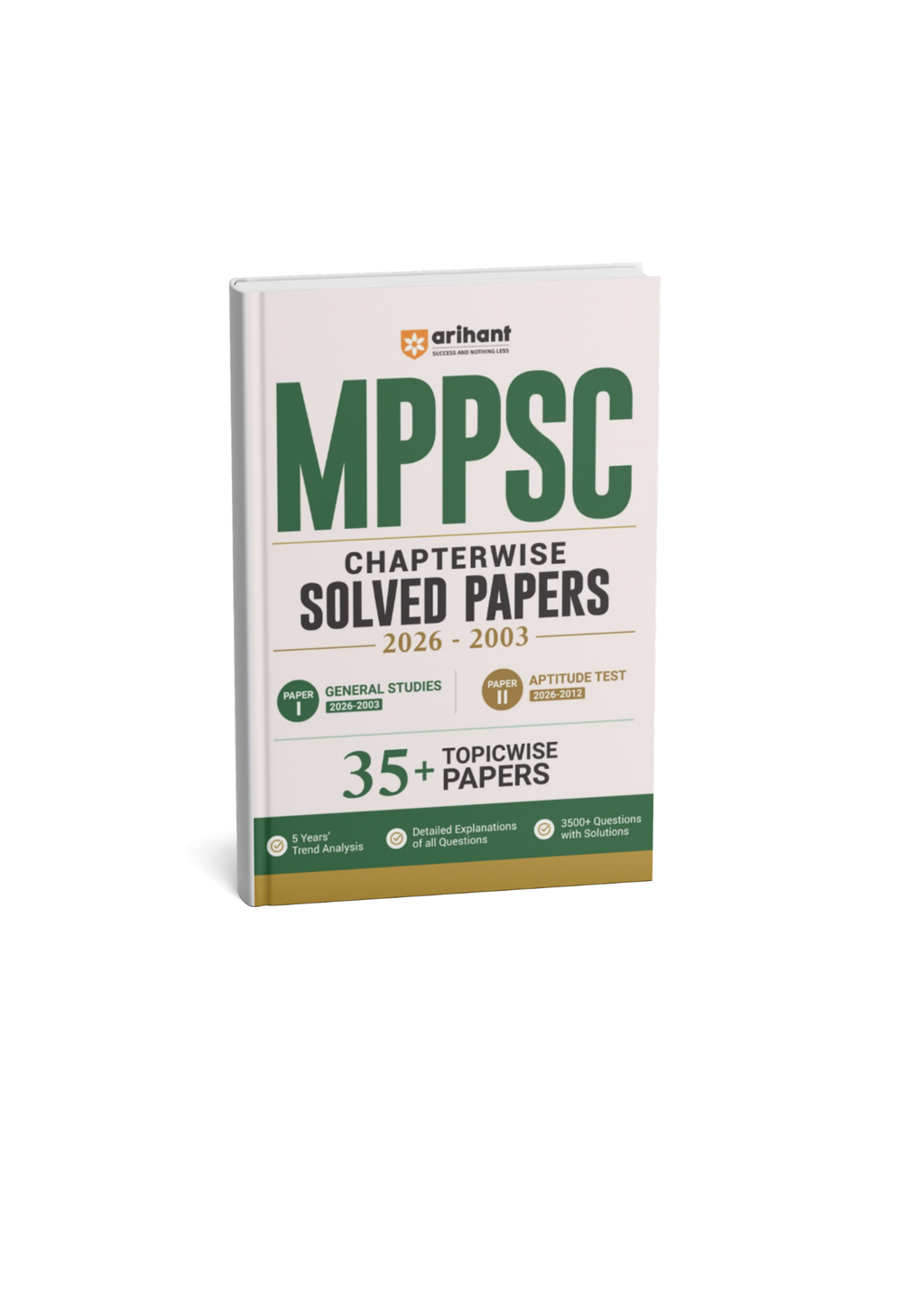 Arihant MPPSC Pre Exam General Studies & Aptitude Test (Paper I & II) Solved Papers 2003–2026 (English Medium)