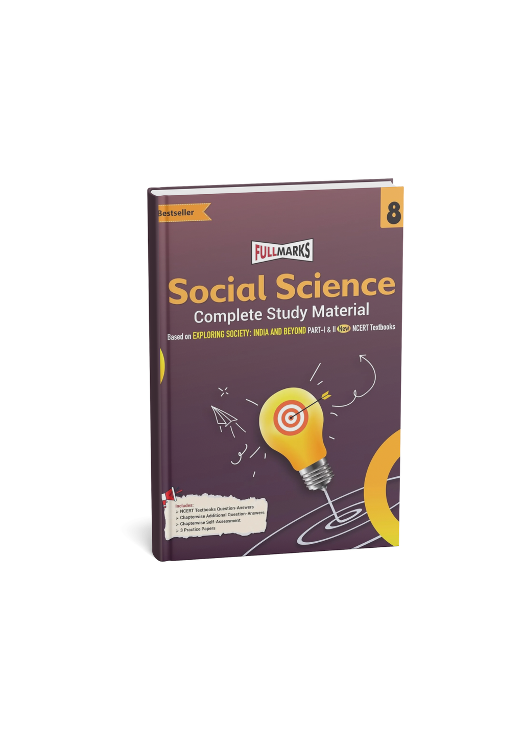 Full Marks Social Science Complete Study Material For Class 8 Based on NCERT Textbooks (English Medium)