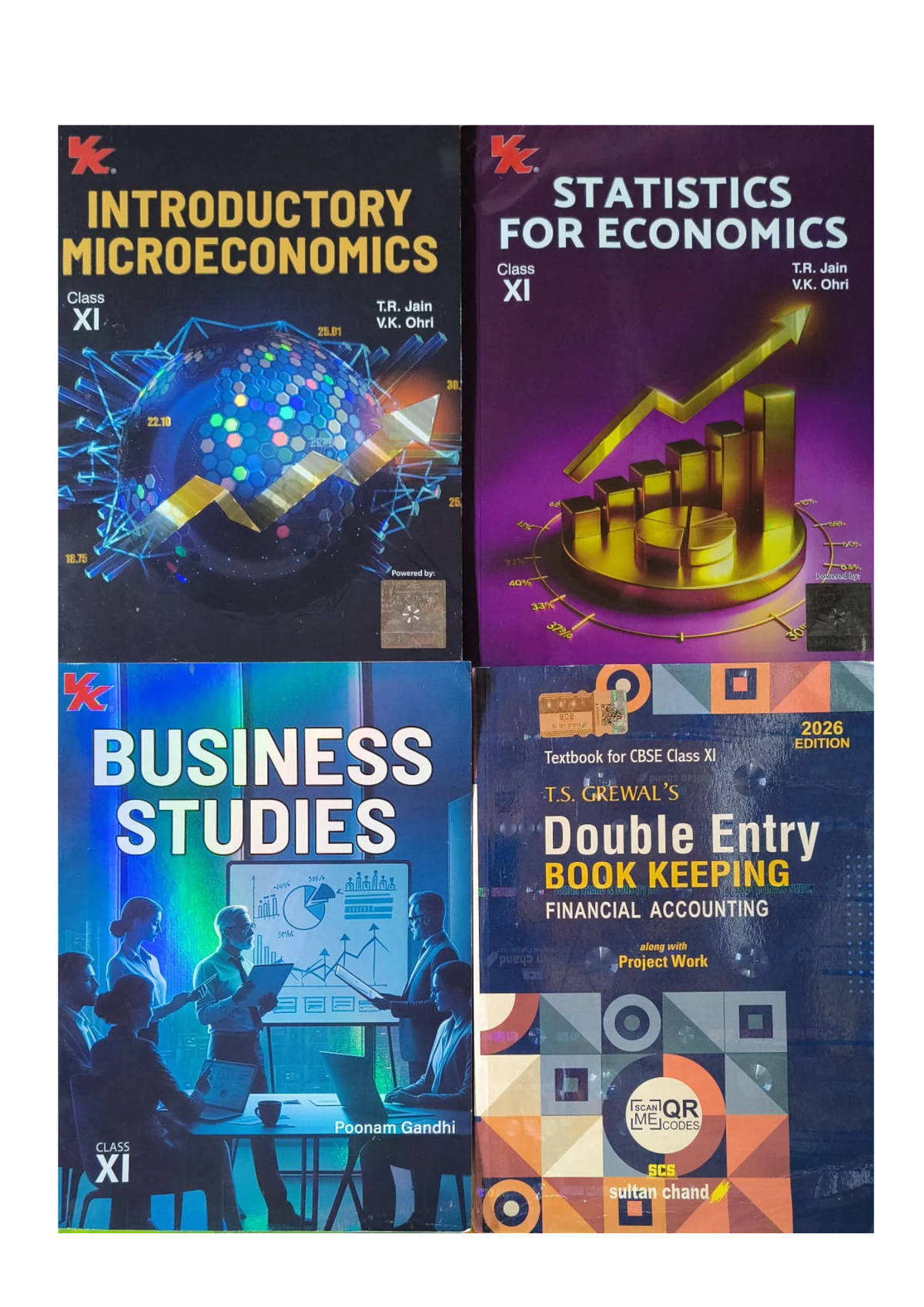 Class 11 Commerce Complete Book Combo Set 2026 | Introductory Microeconomics, Statistics for Economics, Business Studies & T.S. Grewal Double Entry Book Keeping | CBSE Class XI (English Medium)