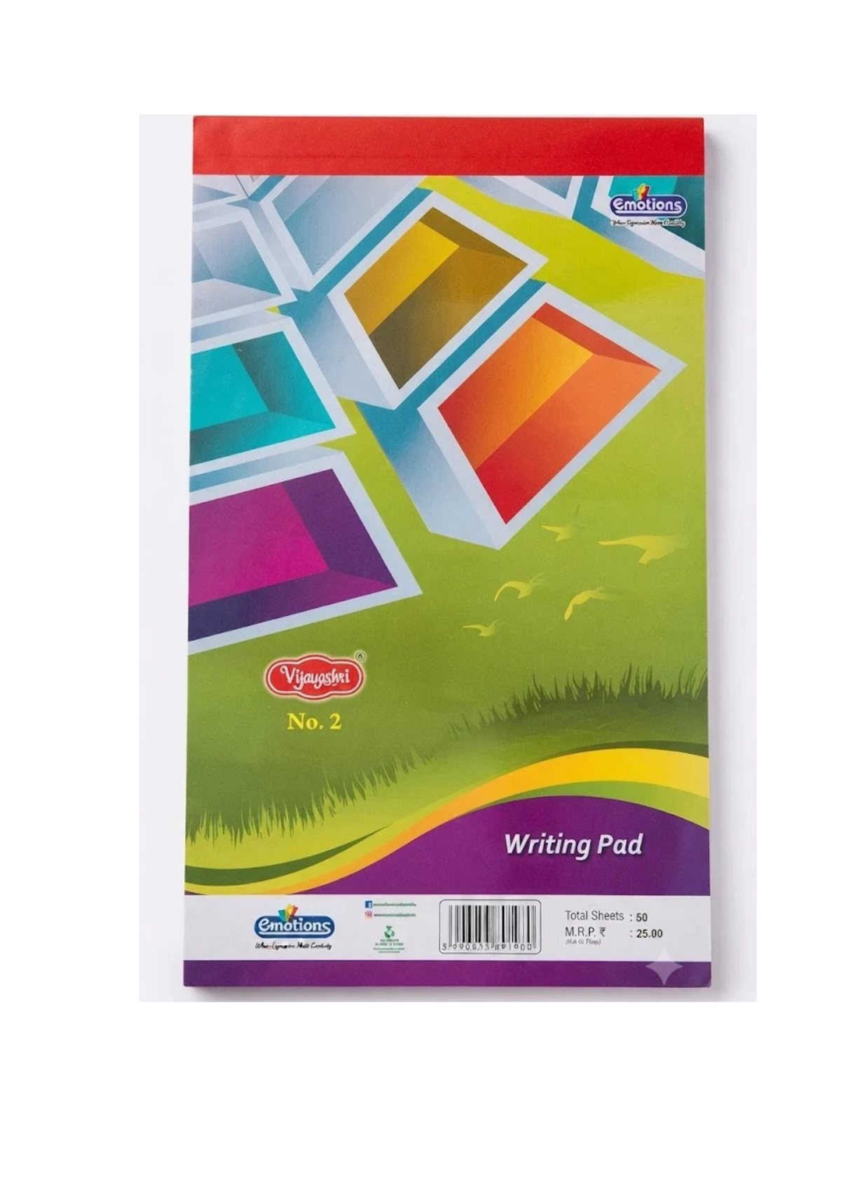 Vijayshri Writing Pad No. 2 – 50 Sheets Plane
