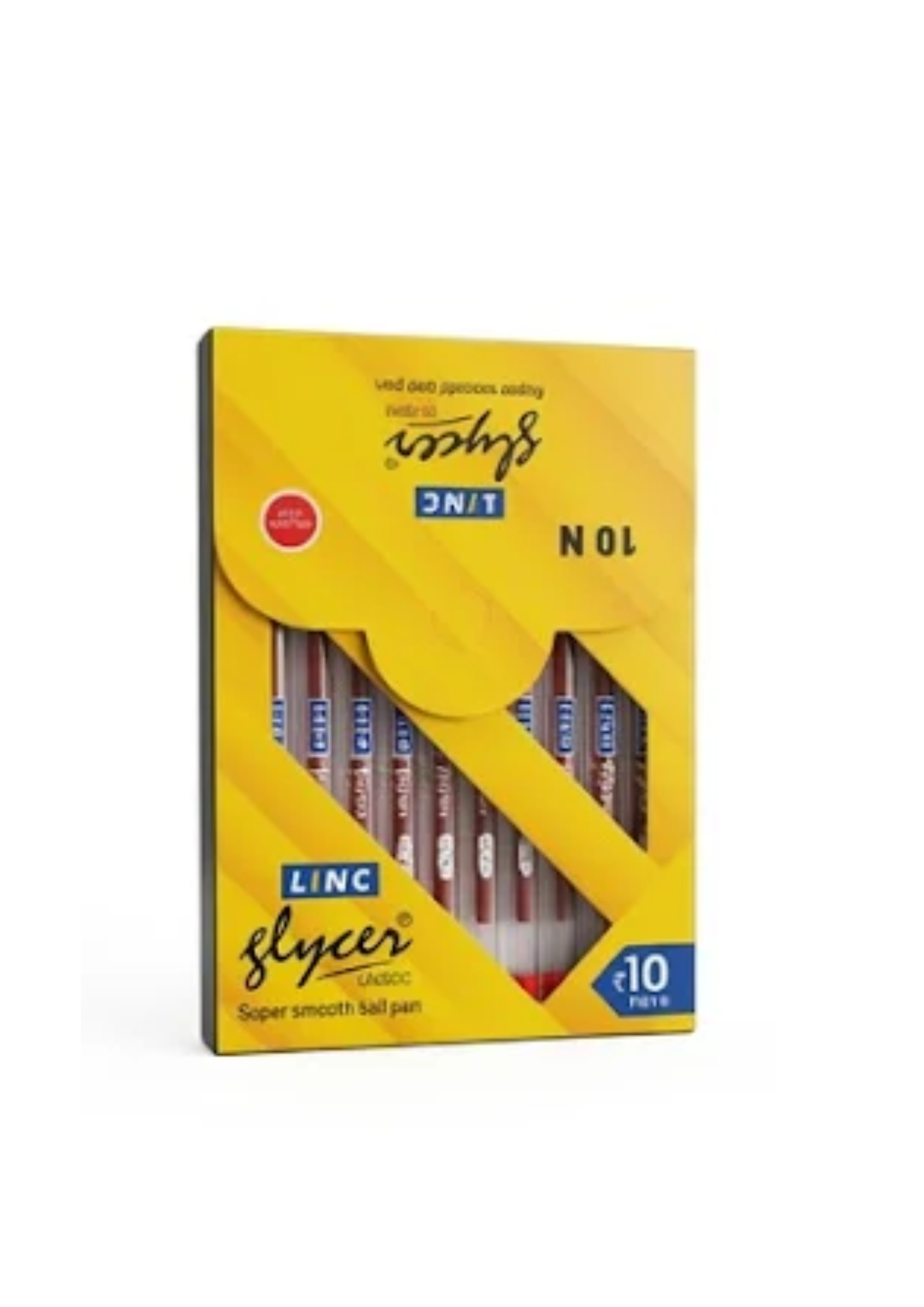 Linc Glycer Classic Super Smooth Ball Pen – Pack of 10 (Red)