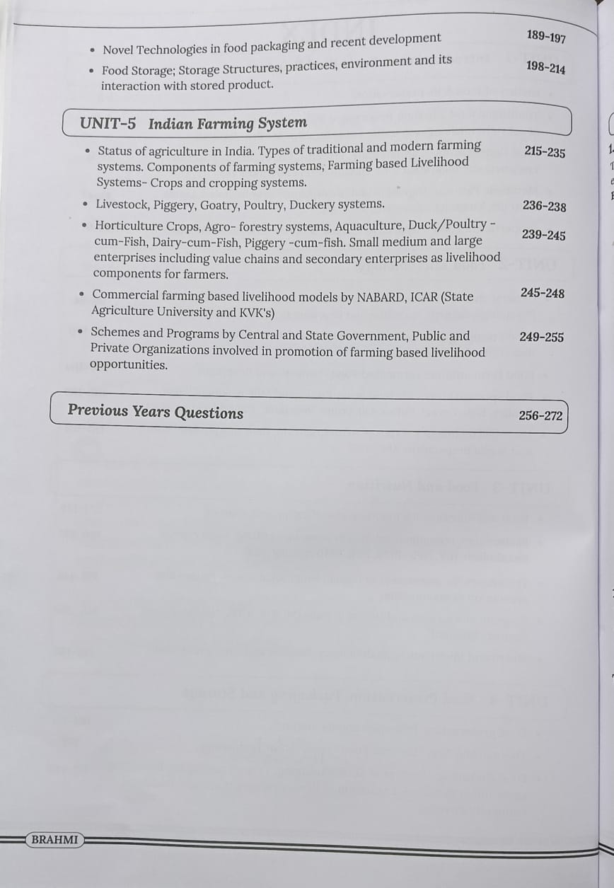 MPPSC FSO Paper-2 (Unit 1 to 5) Brahmi