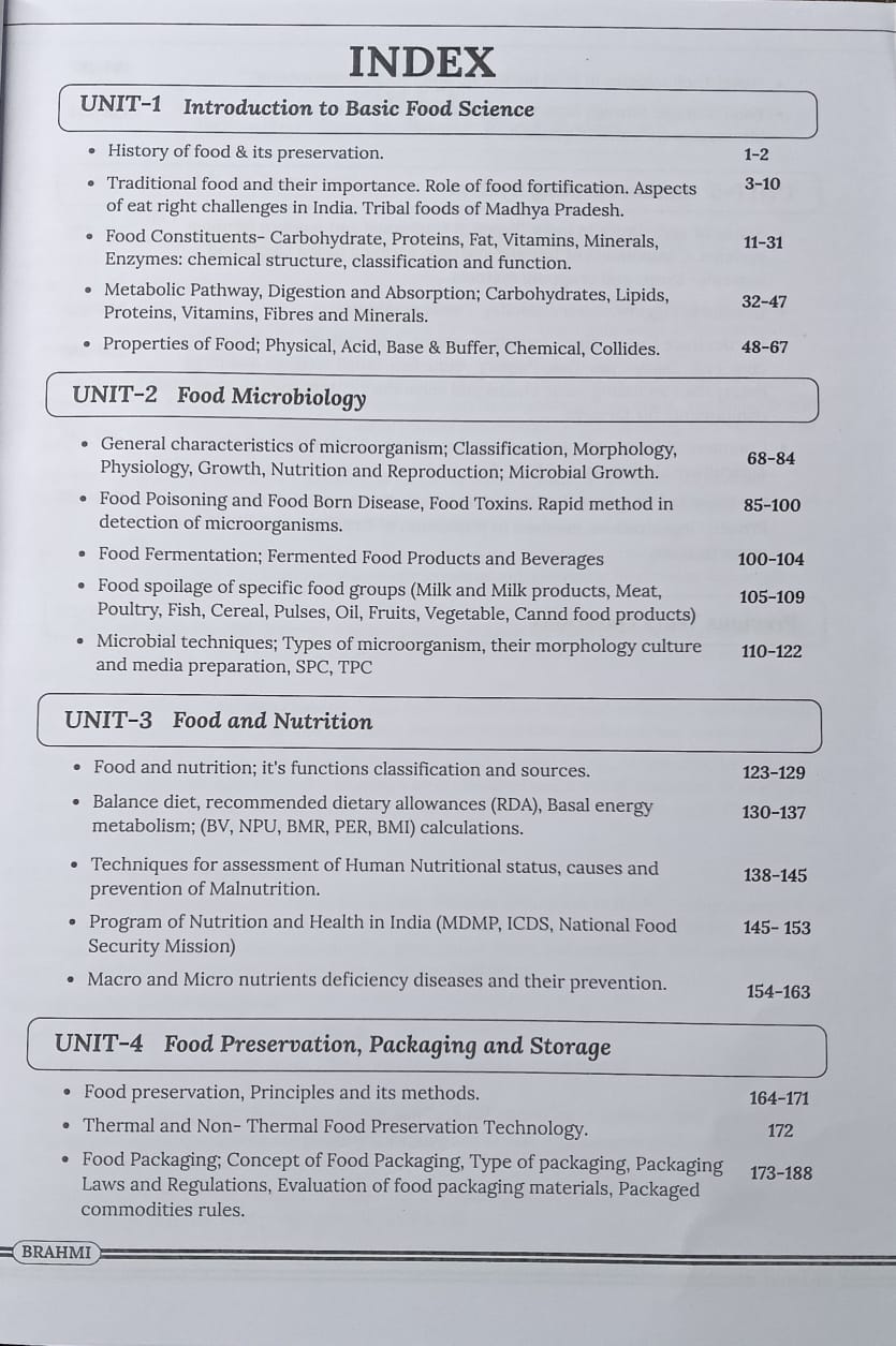 MPPSC FSO Paper-2 (Unit 1 to 5) Brahmi