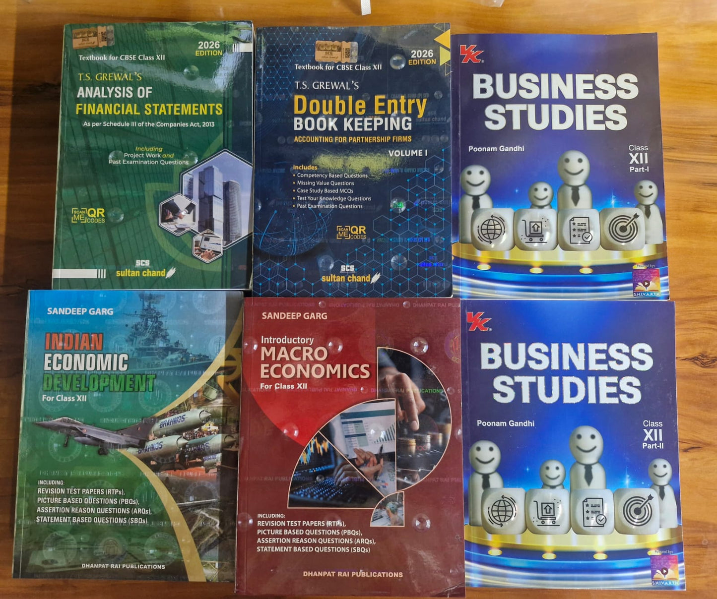 Class 12 Commerce Complete Combo 2026 | T.S. Grewal + Business Studies (Part 1 & 2) +Indian Economy Development  & Macro Economics(English Medium)