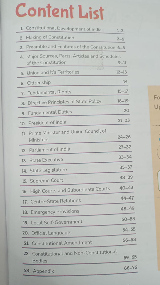 Arihant Publication Polity Capsule Handwritten Notes (English Medium)